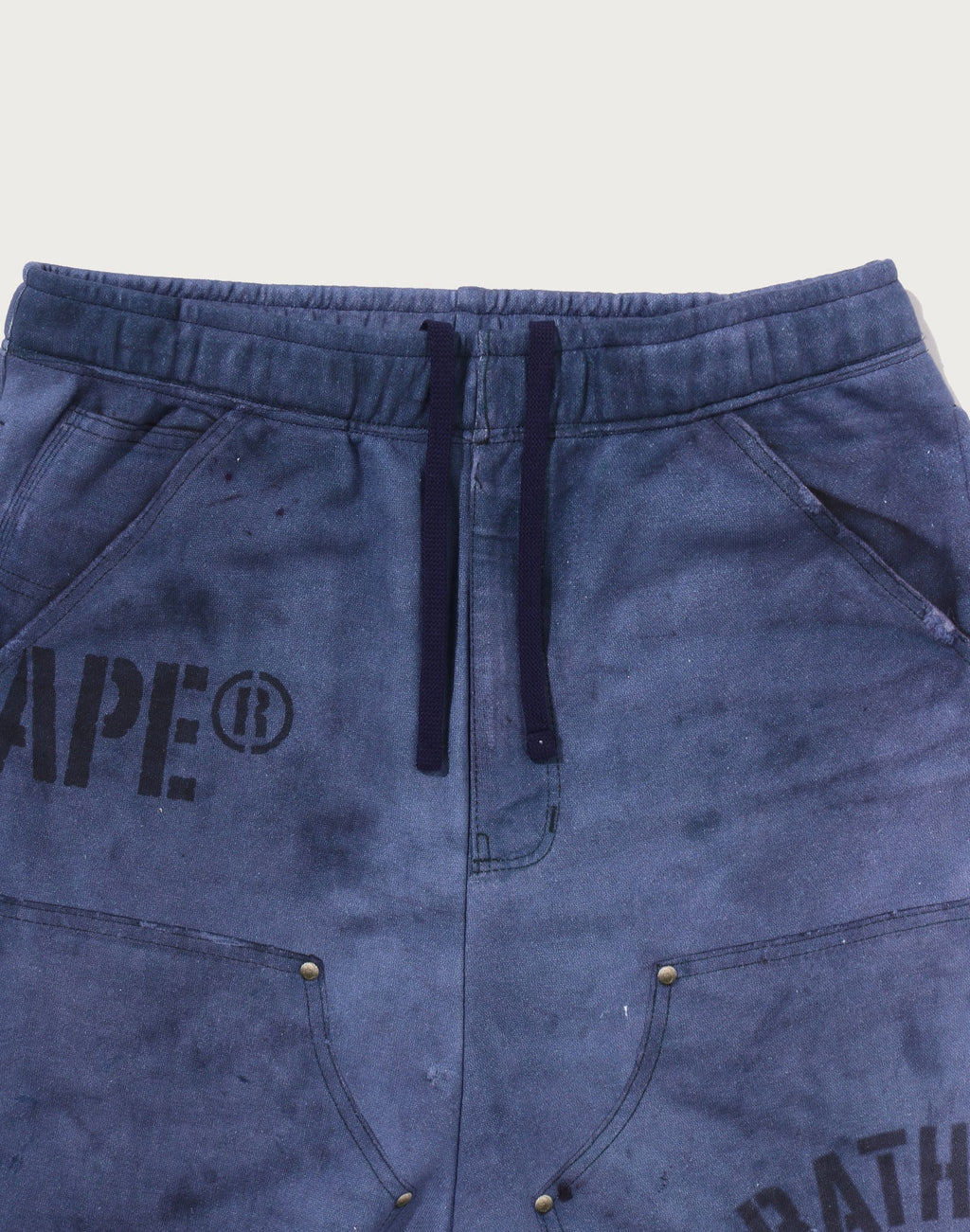 FAKE PRINT RELAXED FIT SWEAT SHORTS MENS