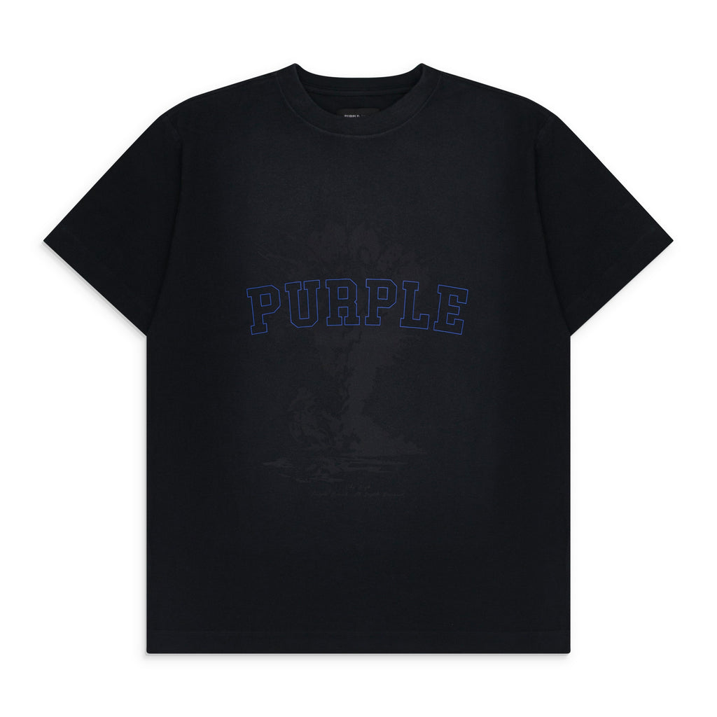 Black Textured Sky High Tee
