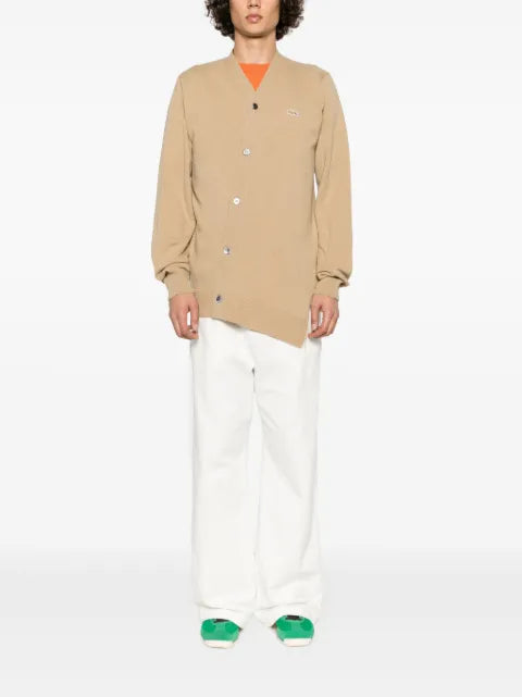 Comme Des Garçons Shirt X Lacoste asymmetric wool cardigan