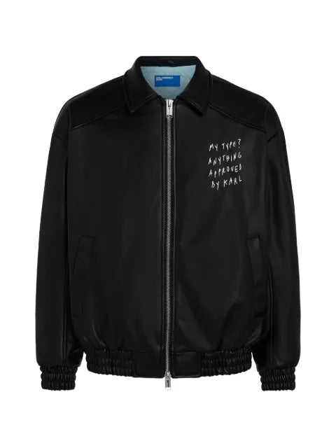 Karl Lagerfeld Jeans x Pietro Terzini faux-leather jacket