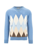 Ballantyne argyle-pattern V-neck sweater