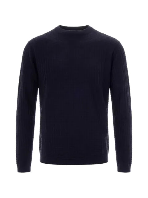 Emporio Armani waffle-knit sweater