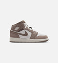 Air Jordan 1 Mid Grade School Lifestyle Shoe – Enigma Stone/Olive Grey/Summit White