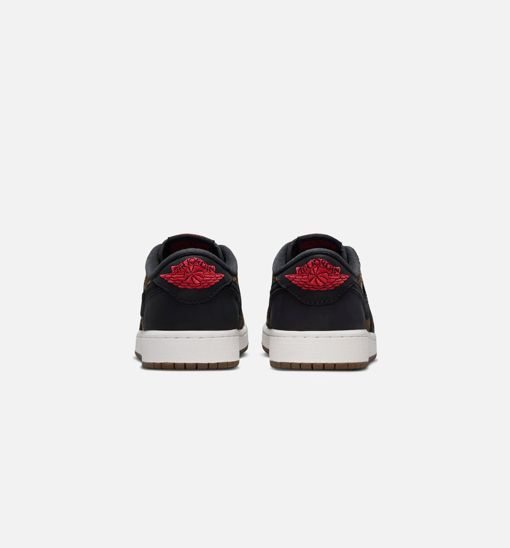Air Jordan 1 Retro Low OG 'Laser Black and Varsity Red' Grade School - Black/Varsity Red/Summit White