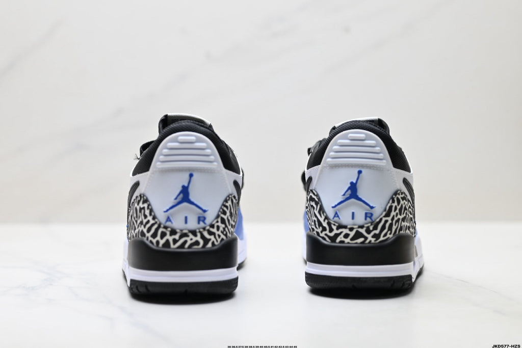 Jordan Legacy 312 Low Black White Royal Blue Sneakers