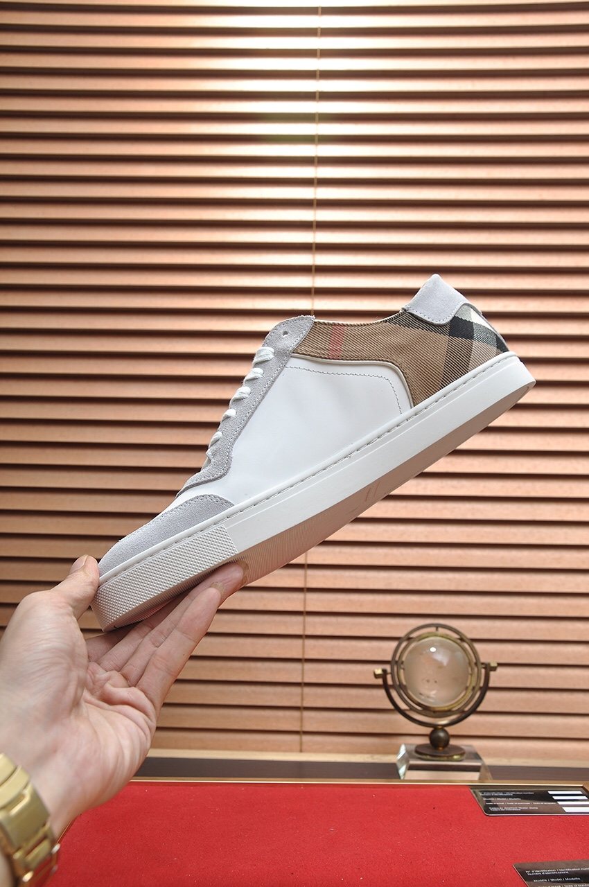 Burberry Check Panel Low-Top Sneakers - Rubber Outsole