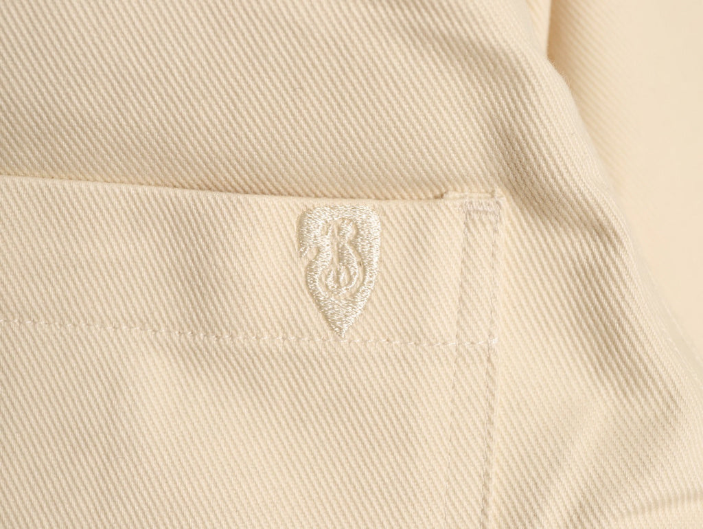 Burberry Shield-Detail Denim Shirt Jacket - Light Beige